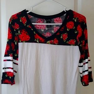 Roses V-Neck Shirt